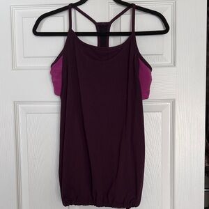 Fabletics Women's Tank w Built in Bra in Purple and Pink